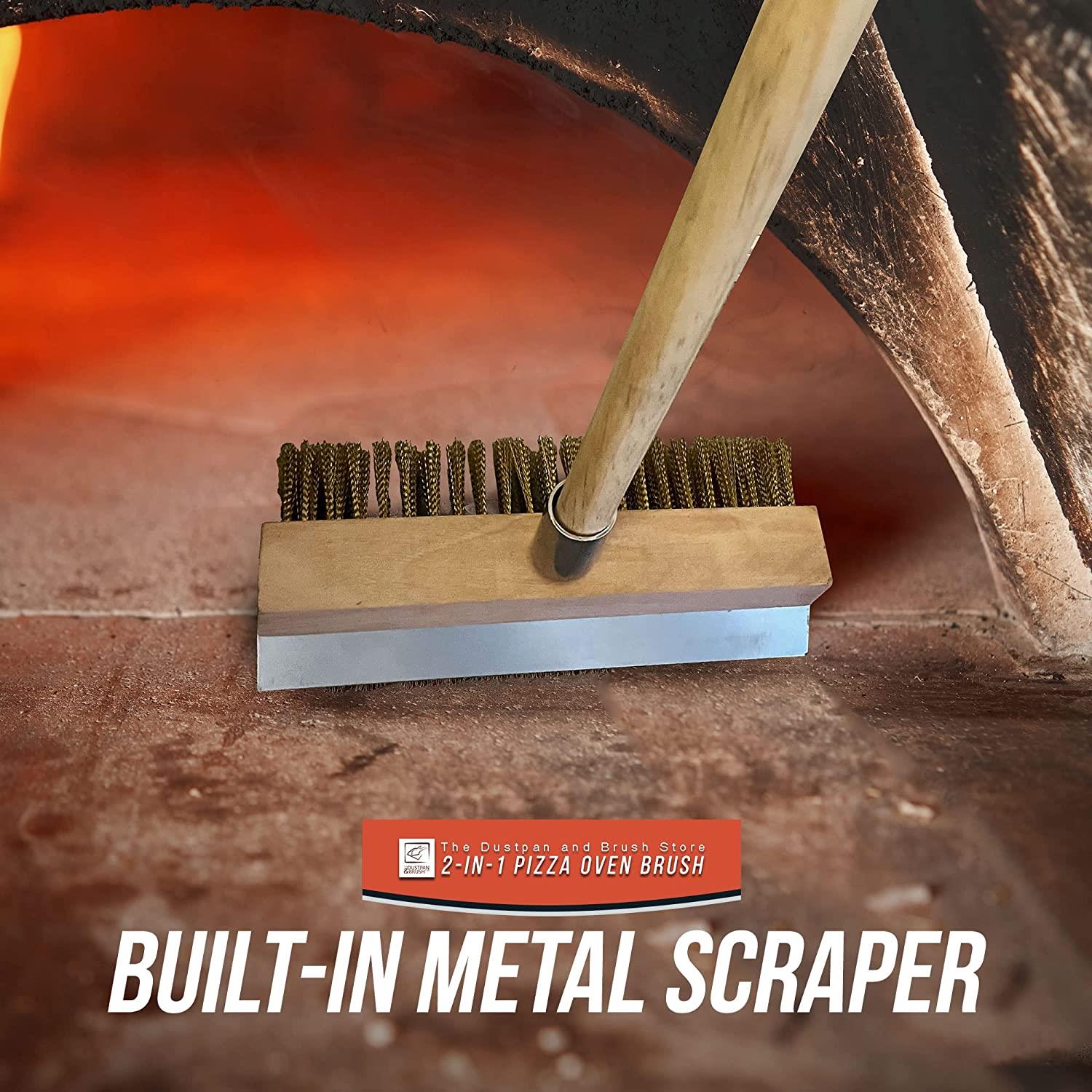 10" Pizza Oven Brush with 100cm Handle - The Dustpan and Brush Store