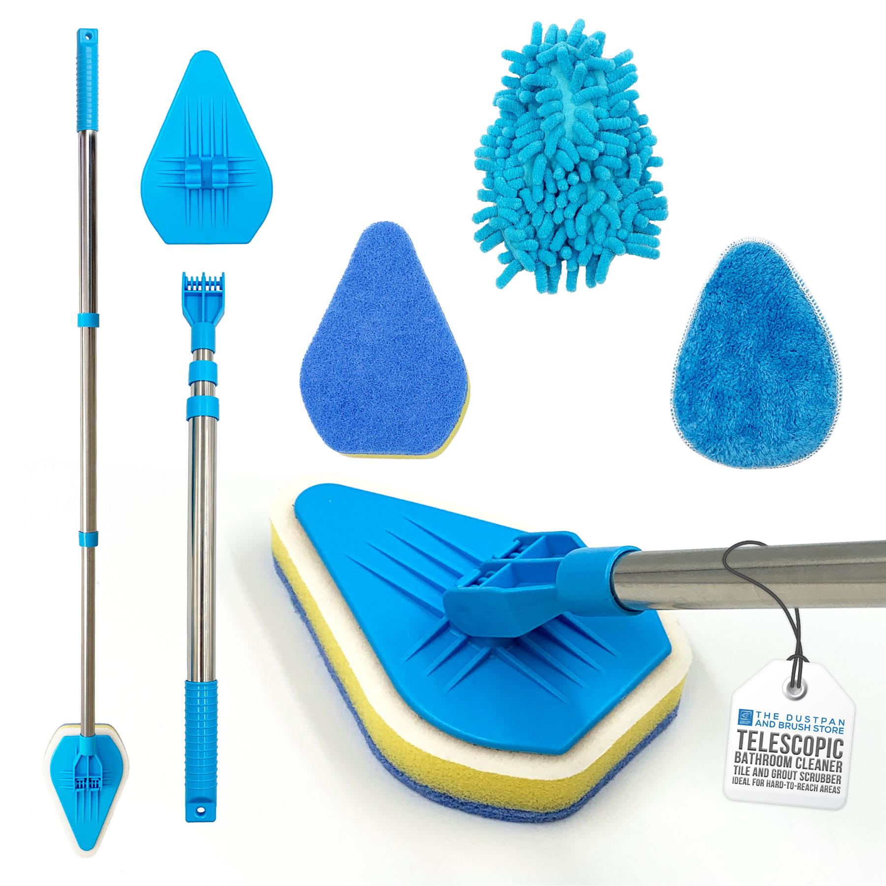 Telescopic Bathroom Mop and Multi-Surface Cleaning Kit - The Dustpan and Brush Store