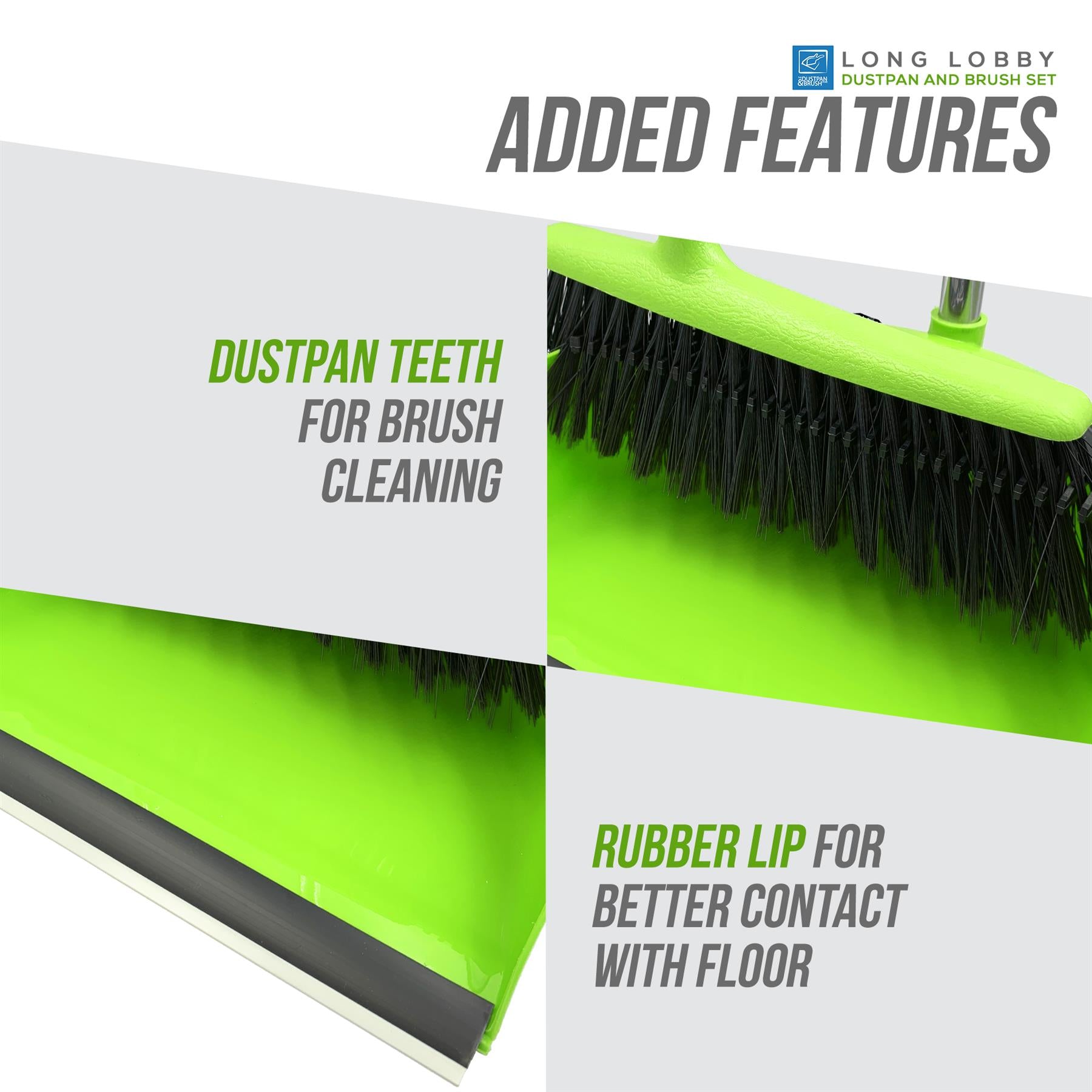 Long Handled Dustpan and Brush Set with Multi-Section Handle - The Dustpan and Brush Store