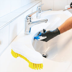 Yellow Scrubbing Brush Food Hygiene Stiff Double Winged Floor Scrub Hand Deck Brush