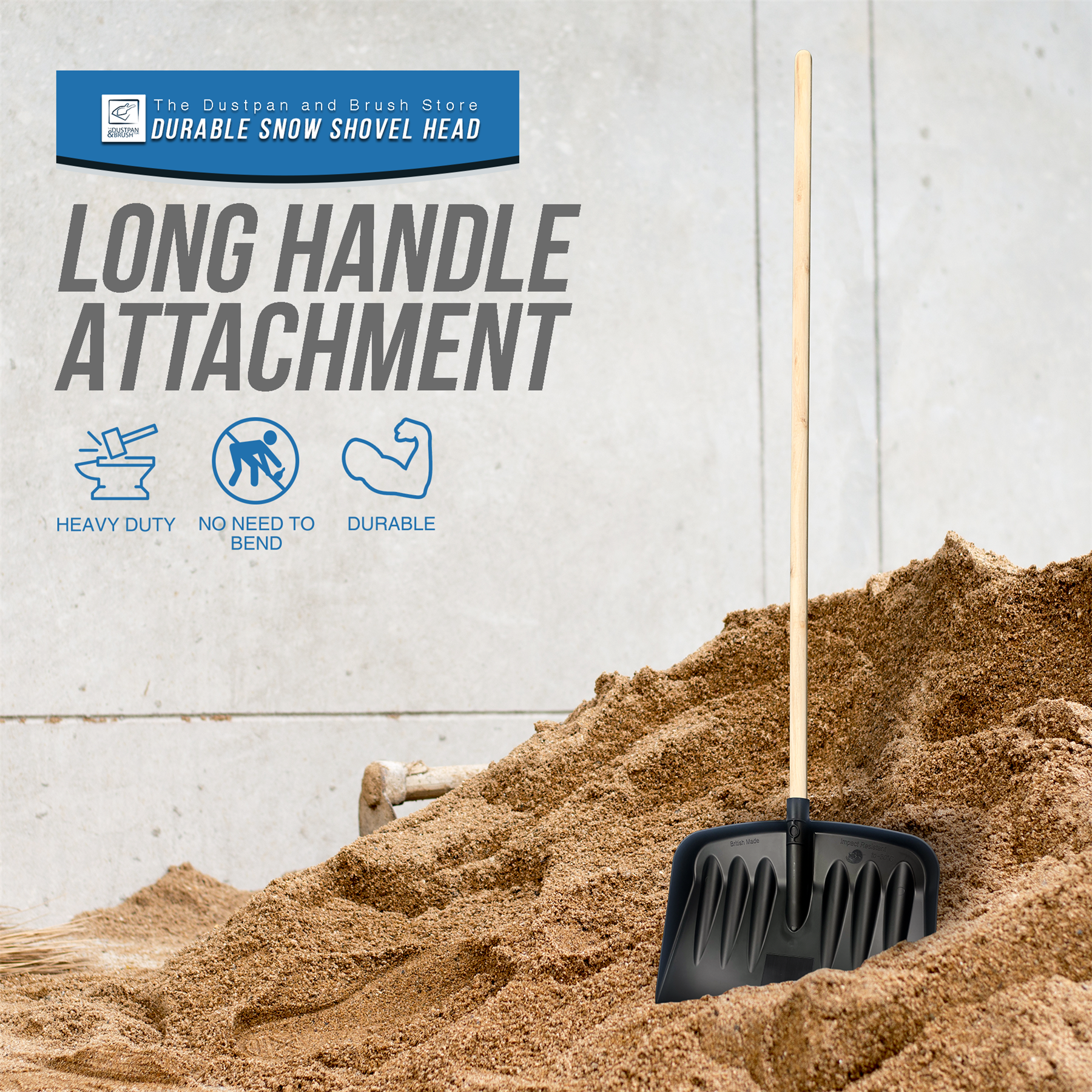 Plastic Snow Shovel Scoop Head - The Dustpan and Brush Store