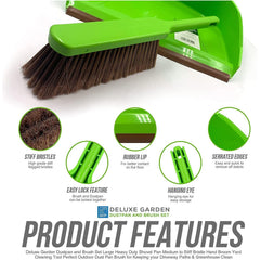 Large Outdoor Garden Dustpan and Brush Set