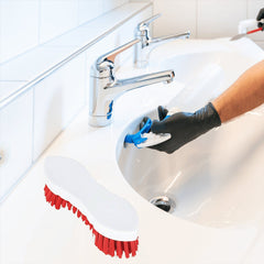Red Scrubbing Brush Food Hygiene Stiff Double Winged Floor Scrub Hand Deck Brush