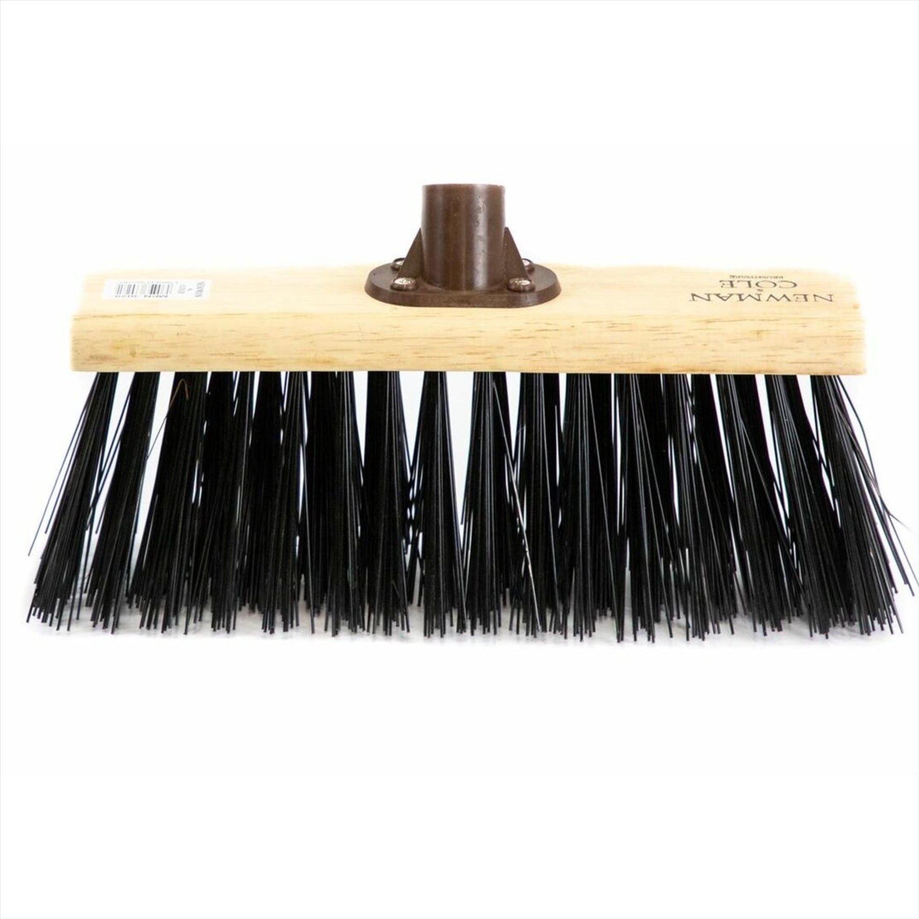 13" Newman and Cole PVC Flat Broom Head with Plastic Socket - The Dustpan and Brush Store