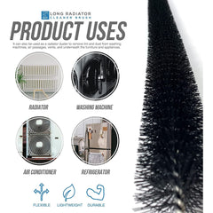 Radiator Cleaning Brush Long Reach Bendy and Flexible Long Handled Brush