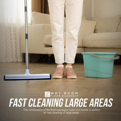 Floor Squeegee with 4 Piece Stainless Steel Handle