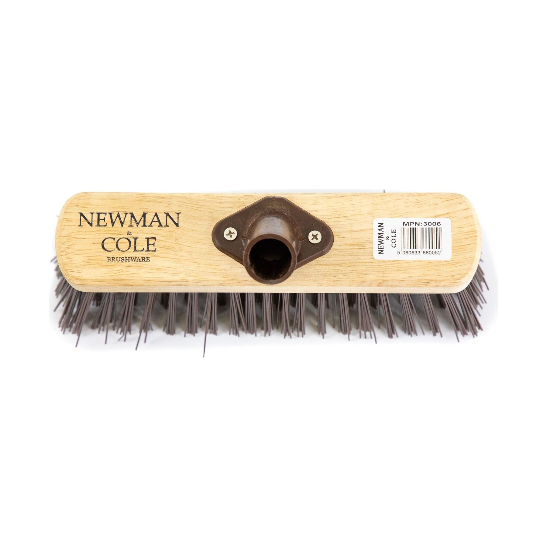 10" Newman and Cole Stiff PVC Broom Head with Plastic Socket - The Dustpan and Brush Store