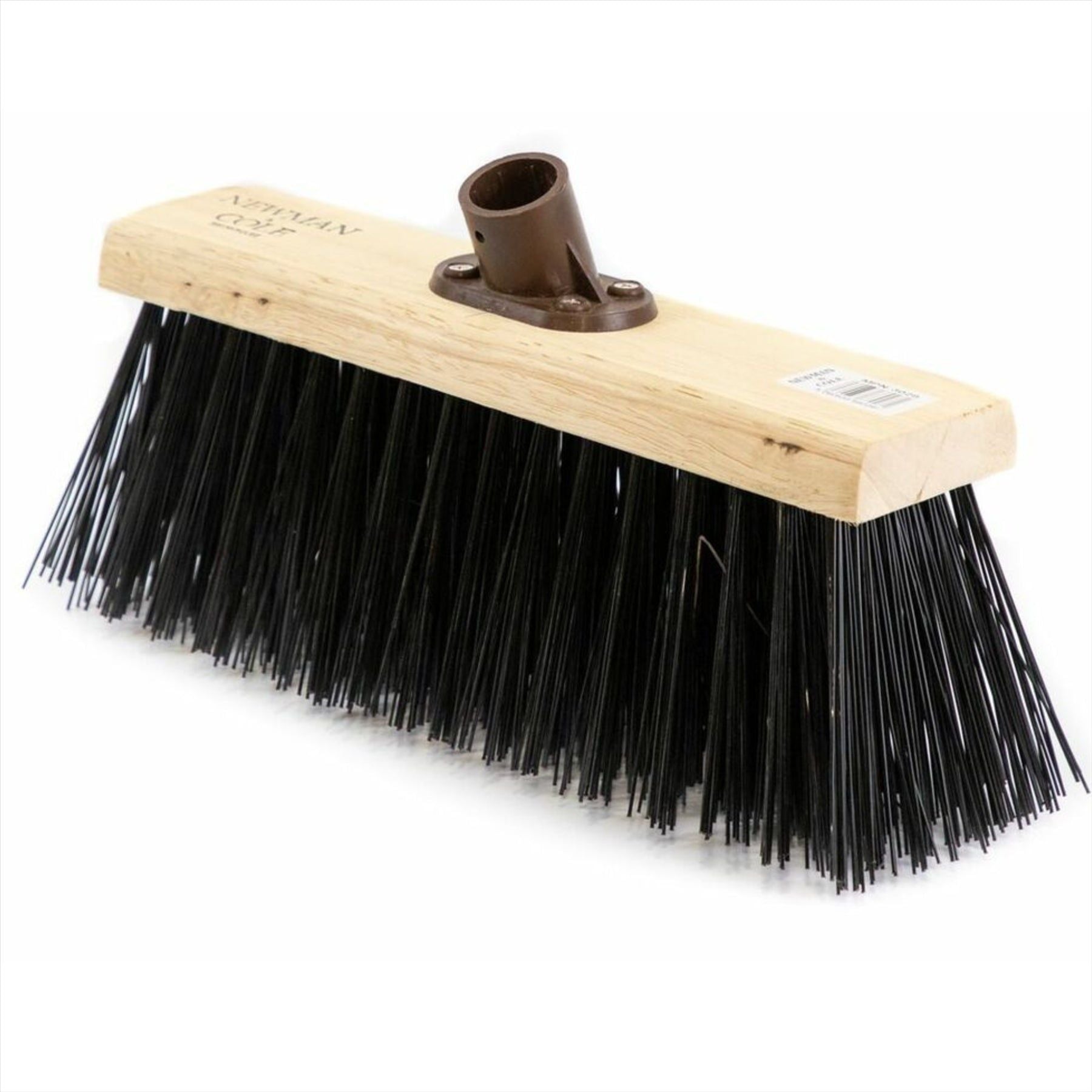 13" Newman and Cole PVC Flat Broom Head with Plastic Socket - The Dustpan and Brush Store