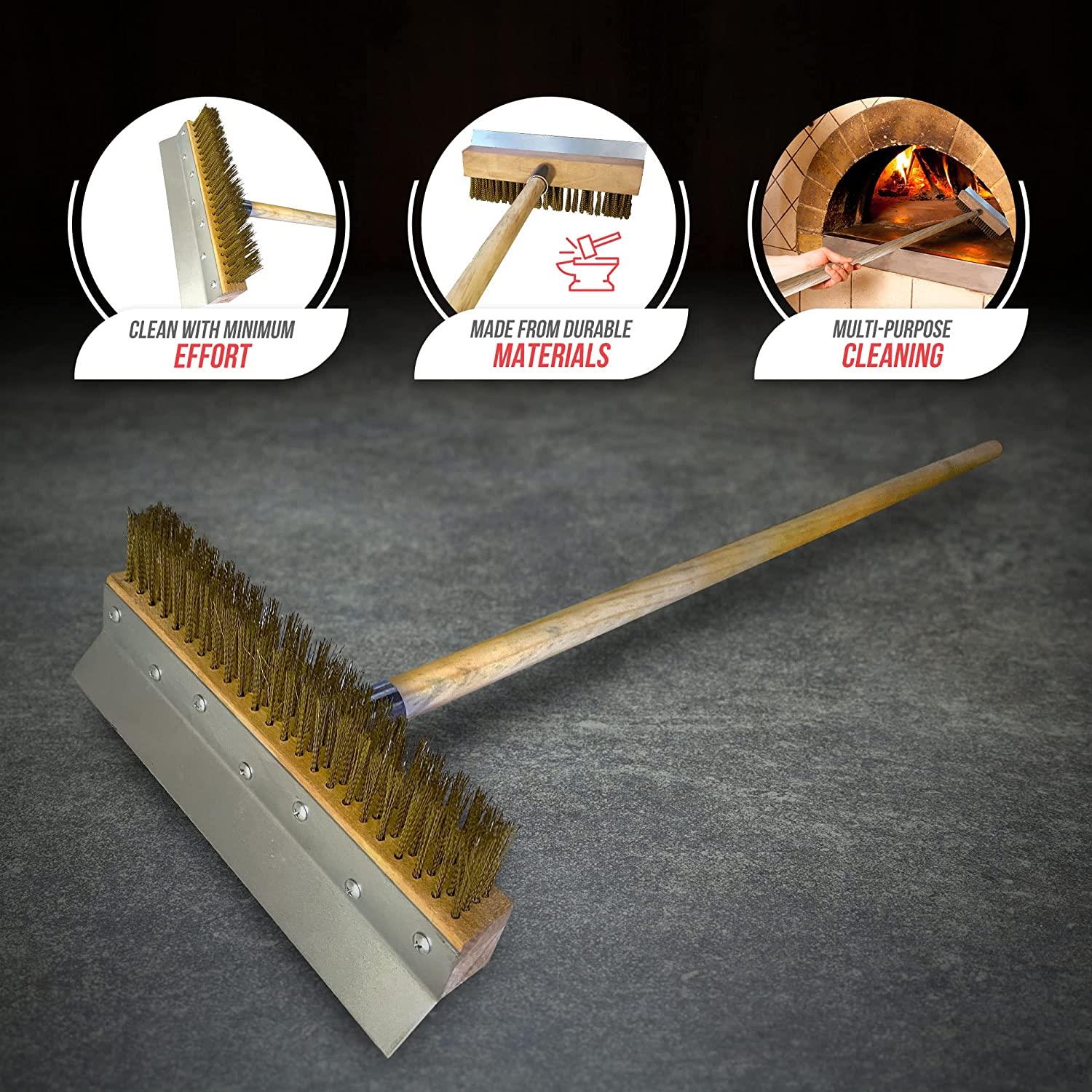 10" Pizza Oven Brush with 100cm Handle - The Dustpan and Brush Store