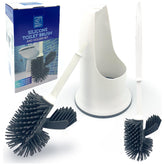 Silicone Toilet Brush Set with Spare Brush Head