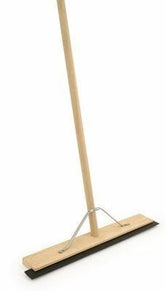 24" Heavy Duty Floor Squeegee with Wooden Handle | Rubber Blade - The Dustpan and Brush Store