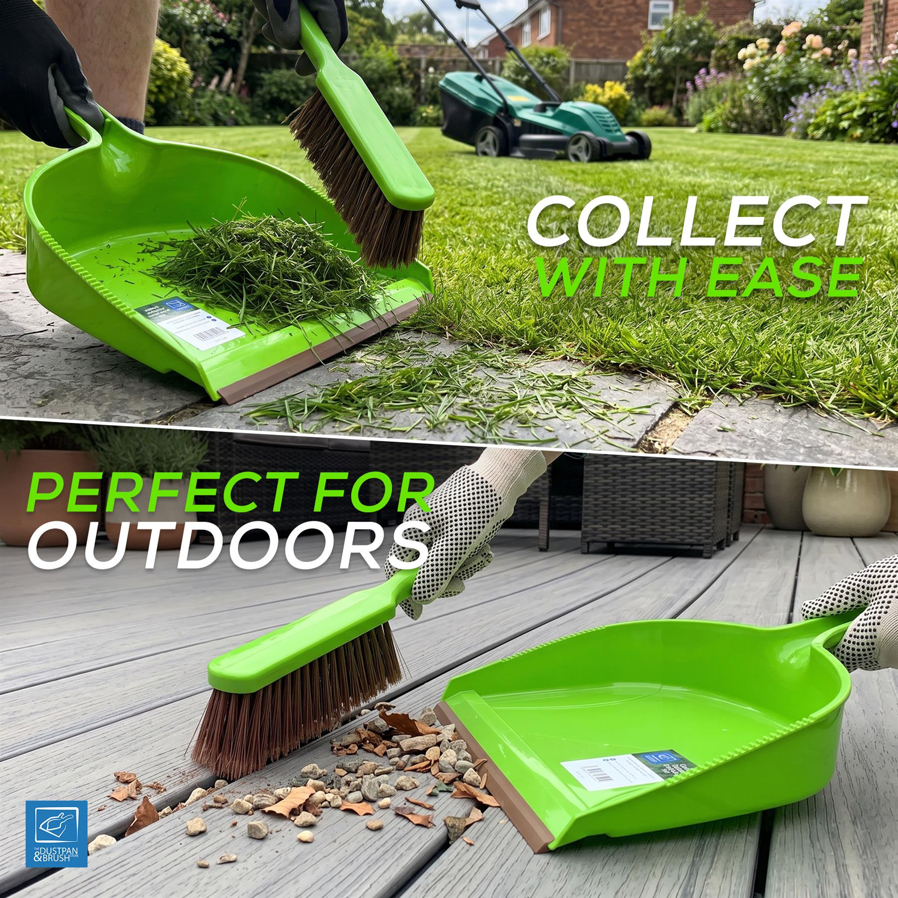 Large Outdoor Garden Dustpan and Brush Set - The Dustpan and Brush Store