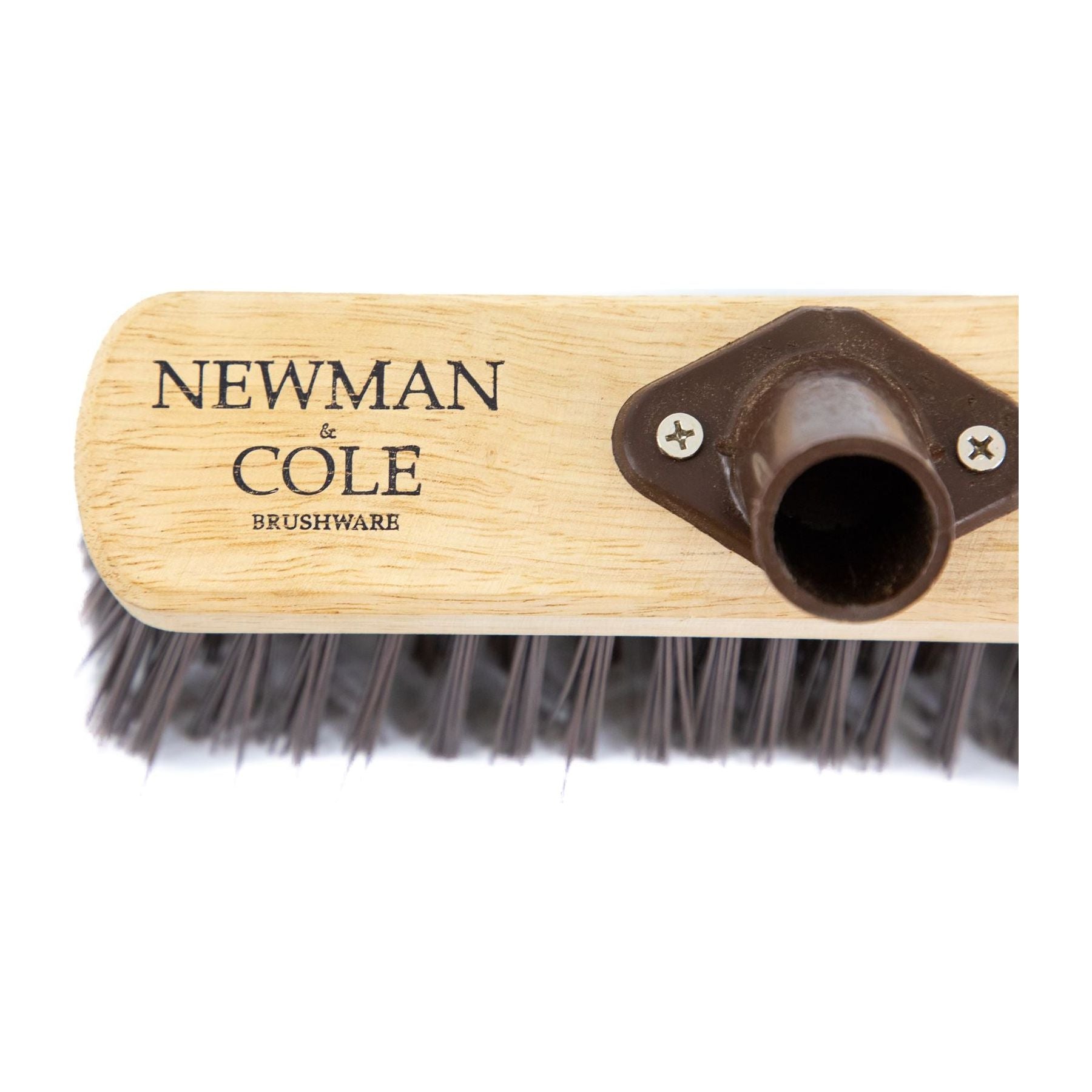10" Newman and Cole Stiff PVC Broom Head with Plastic Socket - The Dustpan and Brush Store