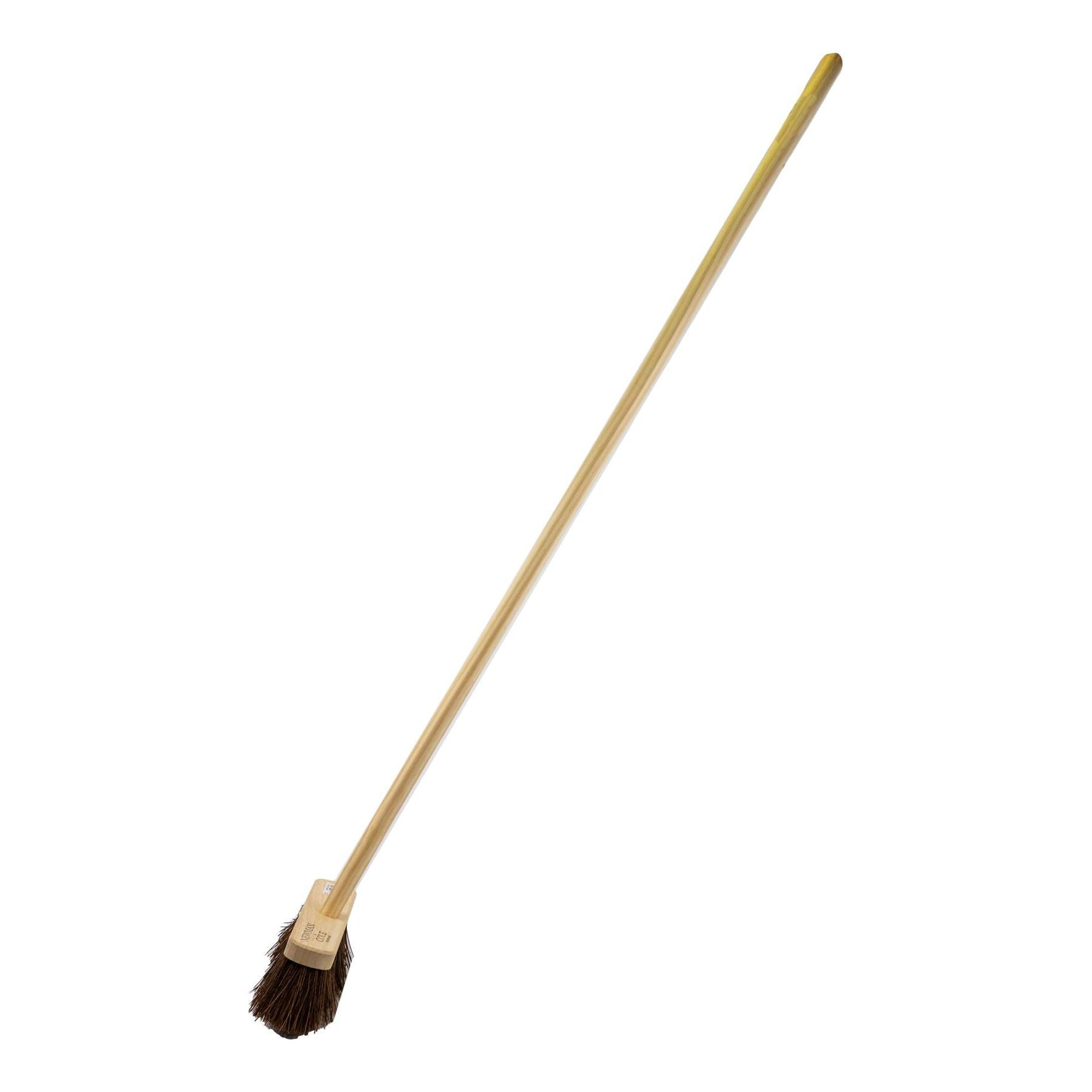 Full angled shot of the 12" Newman & Cole Bassine Broom on a white background