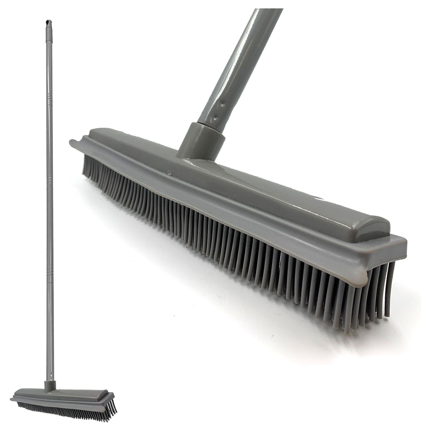 Grey Rubber Broom - The Dustpan and Brush Store