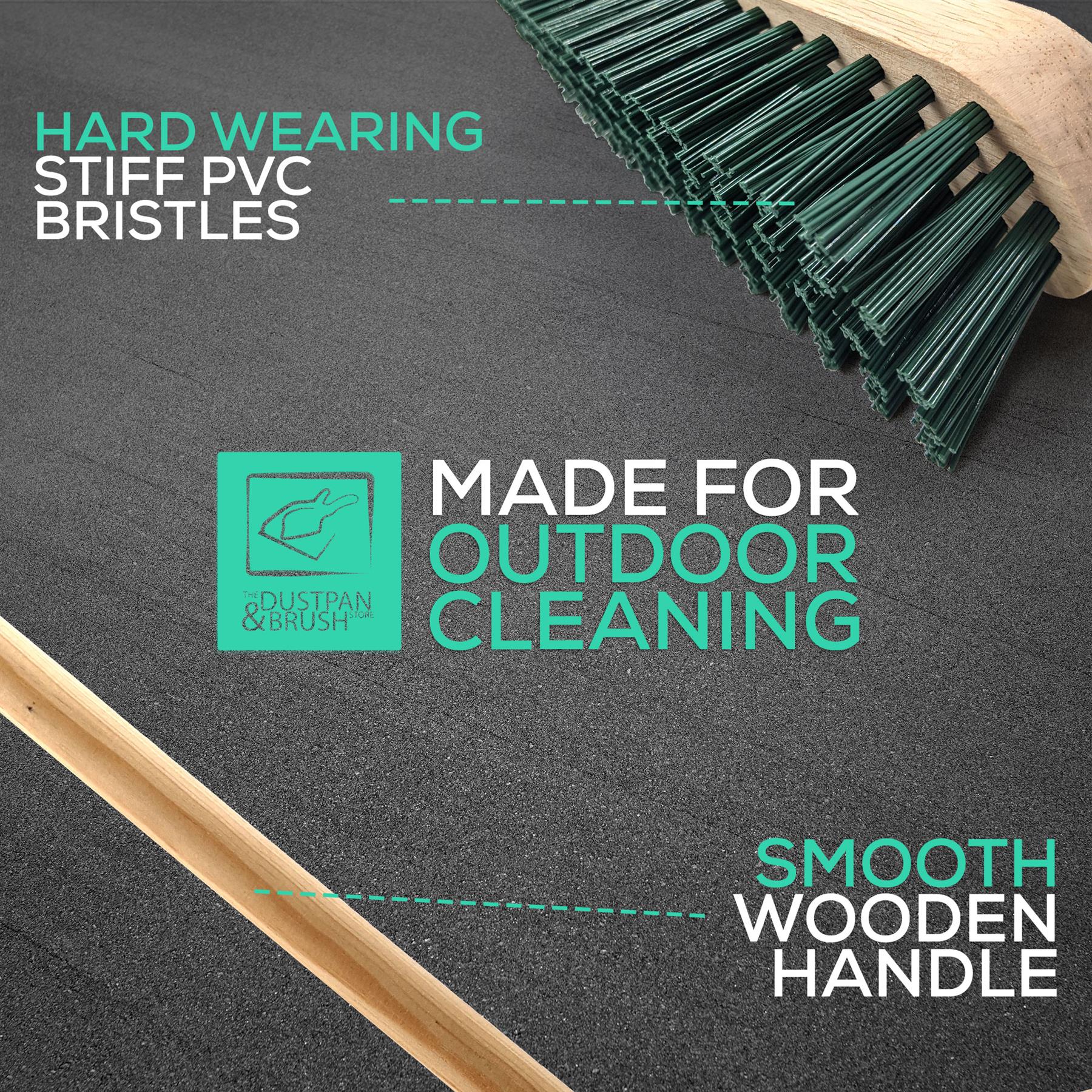Cleaning brush with text highlighting features on a dark surface