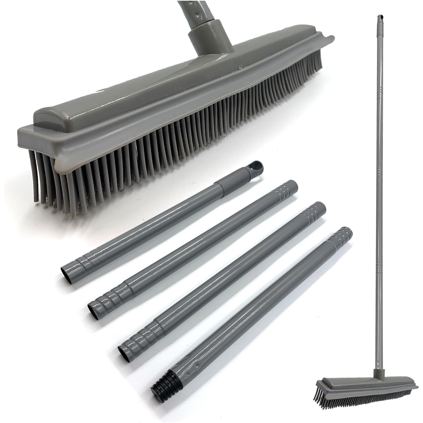 Grey Rubber Broom - The Dustpan and Brush Store