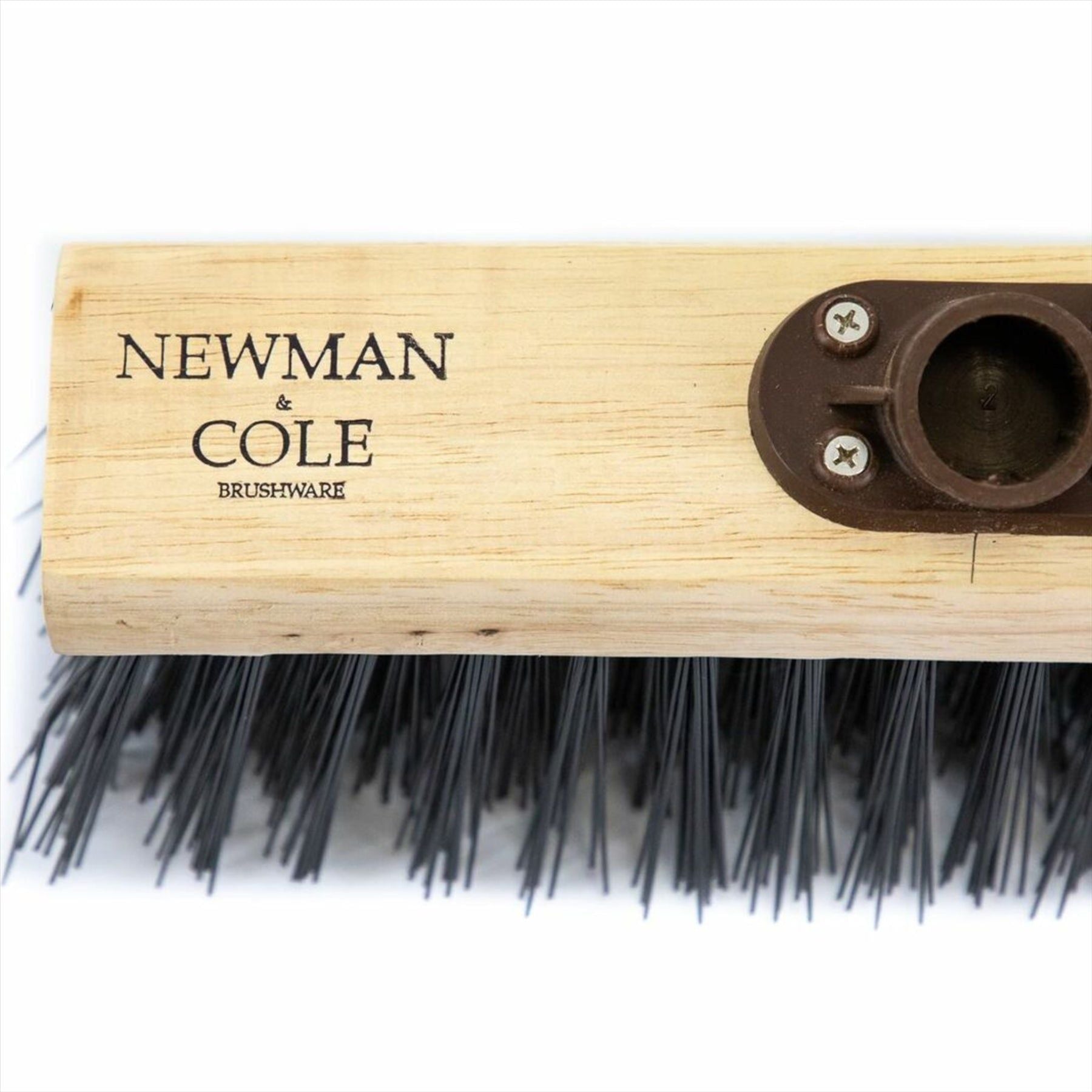 13" Newman and Cole PVC Flat Broom Head with Plastic Socket - The Dustpan and Brush Store