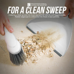 Deluxe Dustpan and Brush Set - Grey
