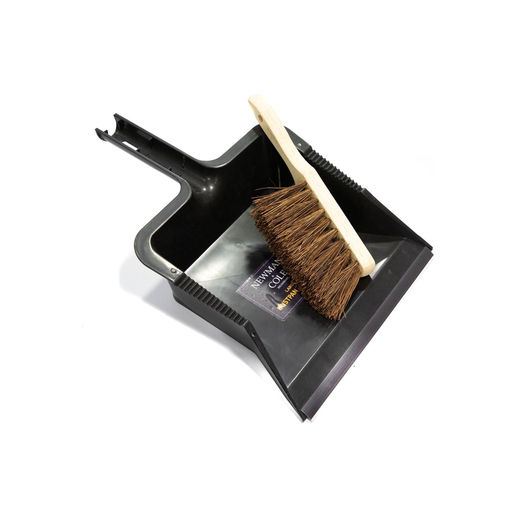 Newman and Cole Large Outdoor Garden Dustpan and Stiff Hand Brush Set - The Dustpan and Brush Store