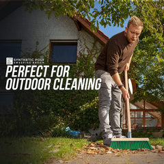 14" Poly Broom with Metal Bracket and Handle