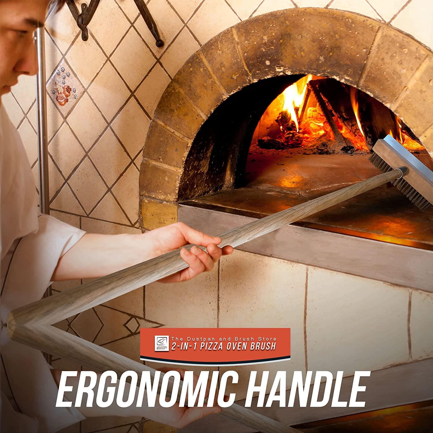 10" Pizza Oven Brush with 100cm Handle - The Dustpan and Brush Store