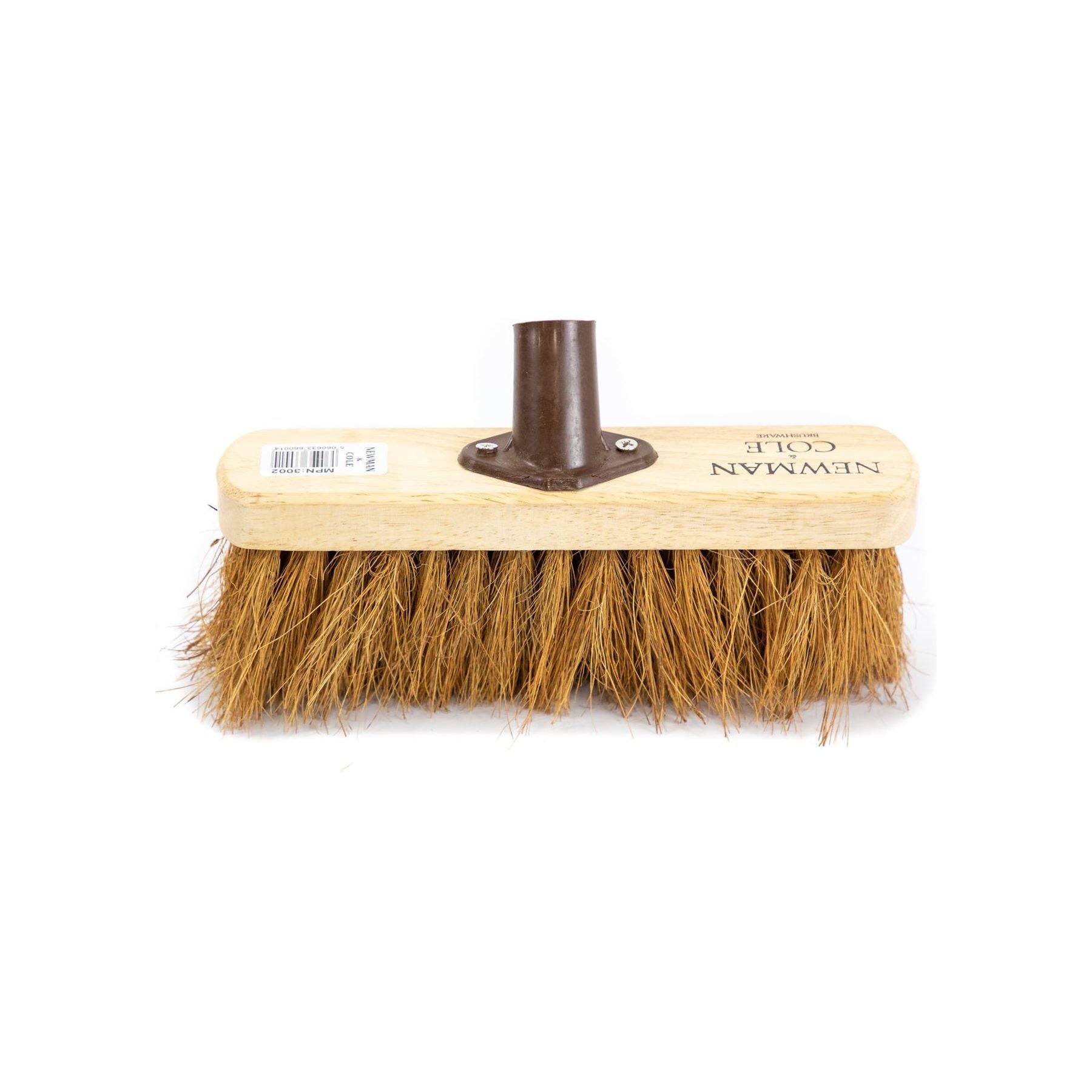 10" Newman & Cole Soft Coco Broom with wooden handle | Natural Bristle - The Dustpan and Brush Store