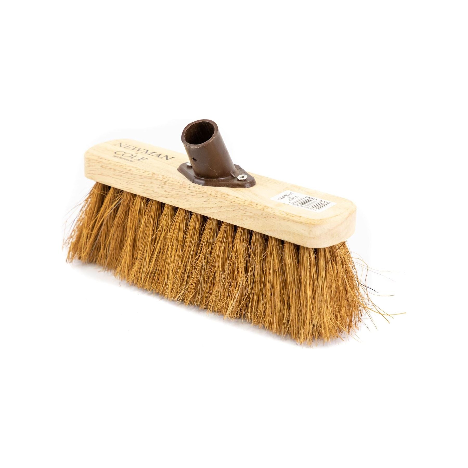 10" Newman & Cole Soft Coco Broom with wooden handle | Natural Bristle - The Dustpan and Brush Store