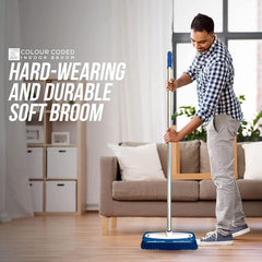 Colour Coded Blue Broom Head & Handle