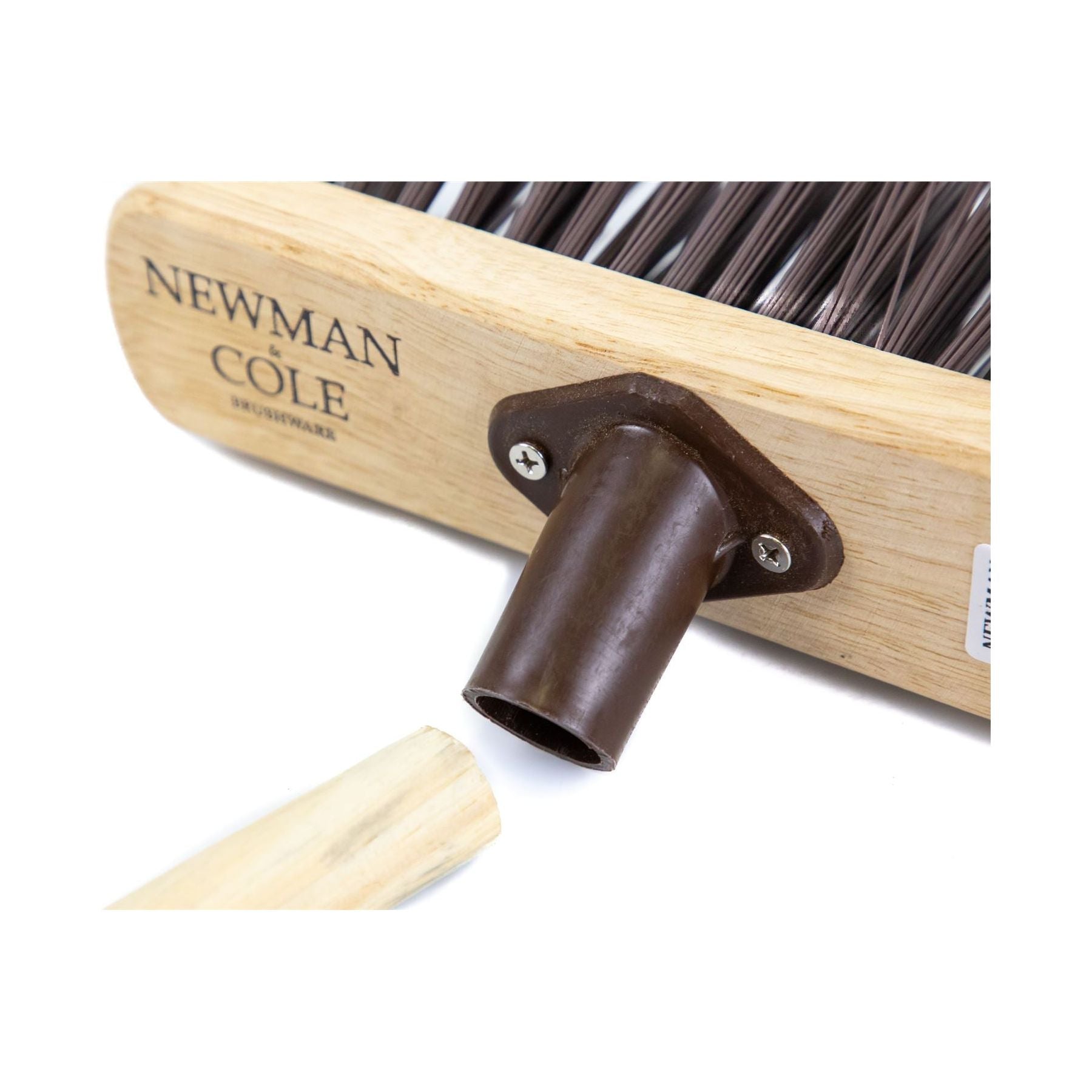 10" Newman and Cole Stiff PVC Broom Head with Plastic Socket - The Dustpan and Brush Store