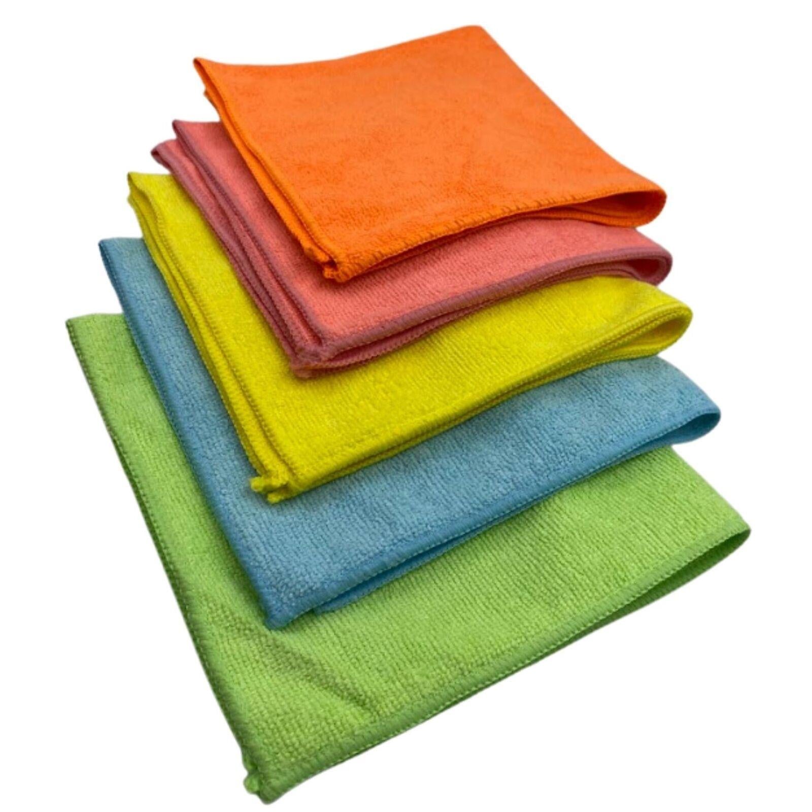 Large Microfibre Cloths Mixed Colours - Pack of 20 - The Dustpan and Brush Store