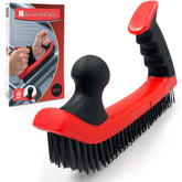 Dual Grip Heavy Duty Wire Brush | 5 Row Steel Bristle Scrubber