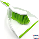 Deluxe Dustpan and Brush Set - Green