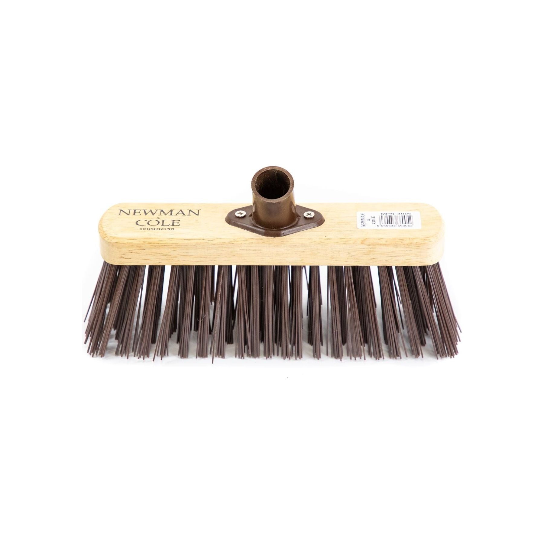 10" Newman and Cole Stiff PVC Broom Head with Plastic Socket - The Dustpan and Brush Store