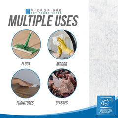 100 Dry Floor Mop Refill Cloths - 2 Packs of 50