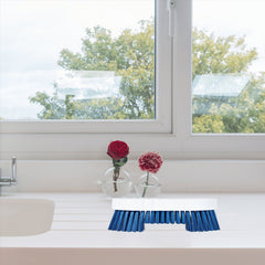 Blue Scrubbing Brush Food Hygiene Stiff Double Winged Floor Scrub Hand Deck Brush
