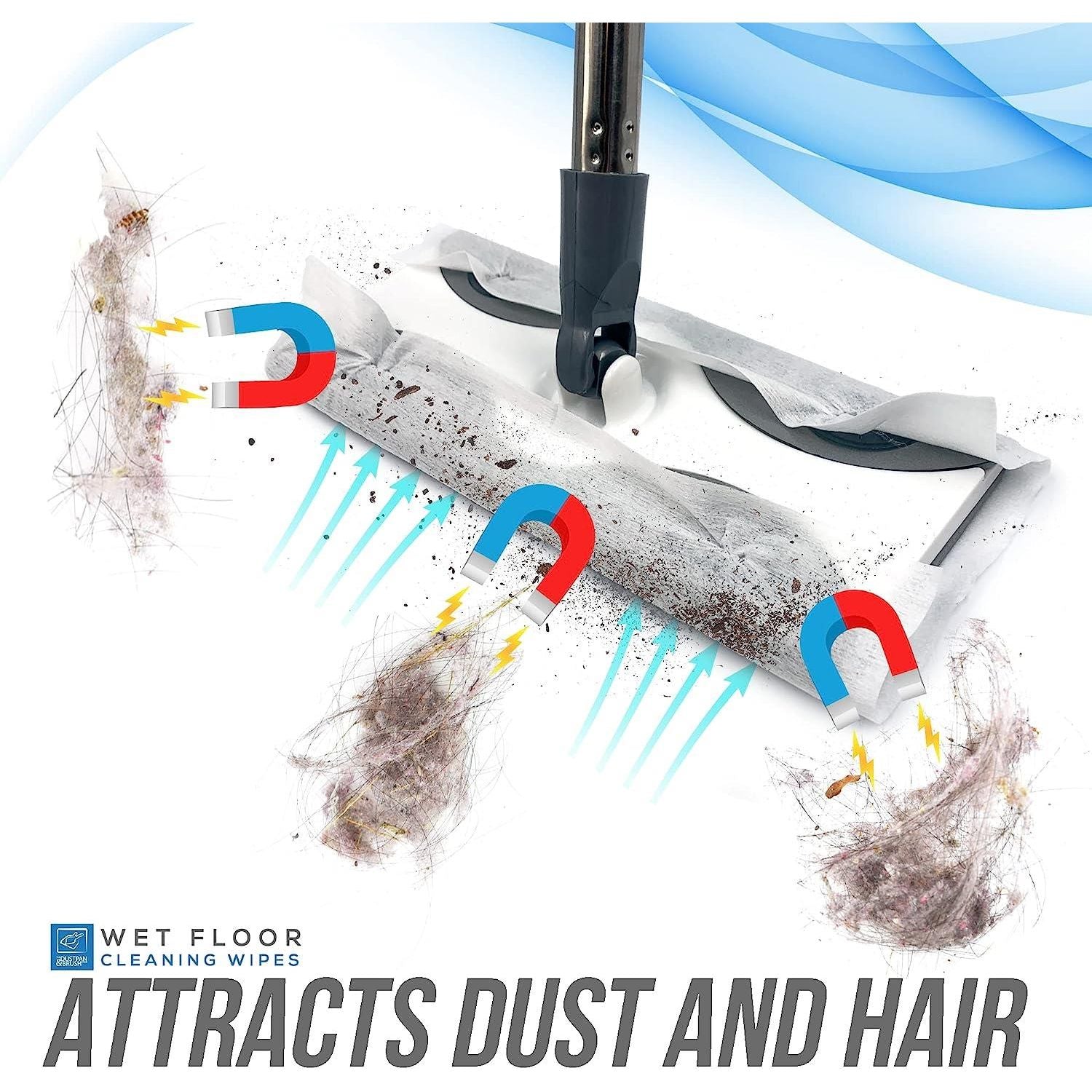 120 Wet Floor Cleaning Wipes - 6 Packs of 20 - The Dustpan and Brush Store