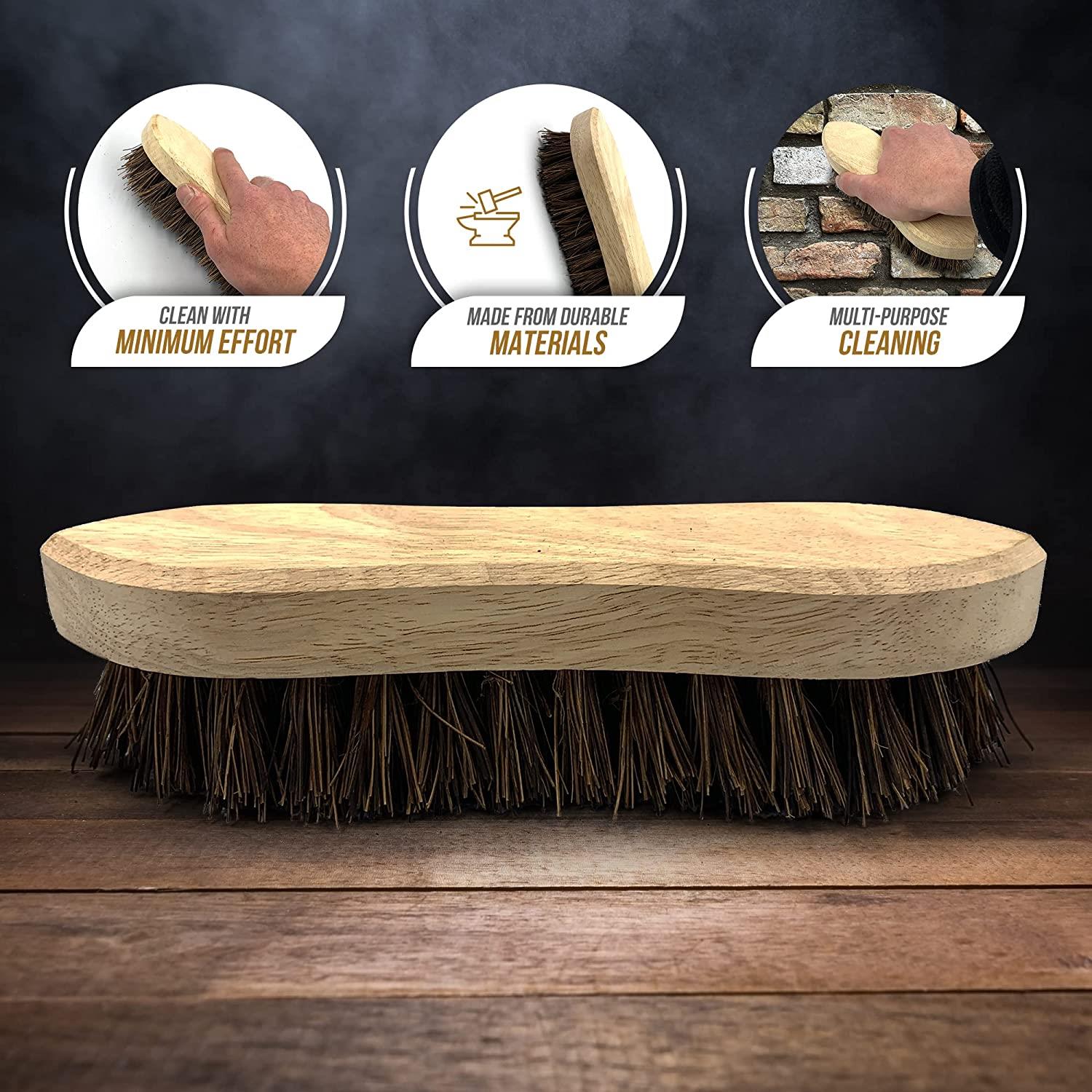 Traditional Wooden Scrubbing Brush - Pack of 2 - The Dustpan and Brush Store