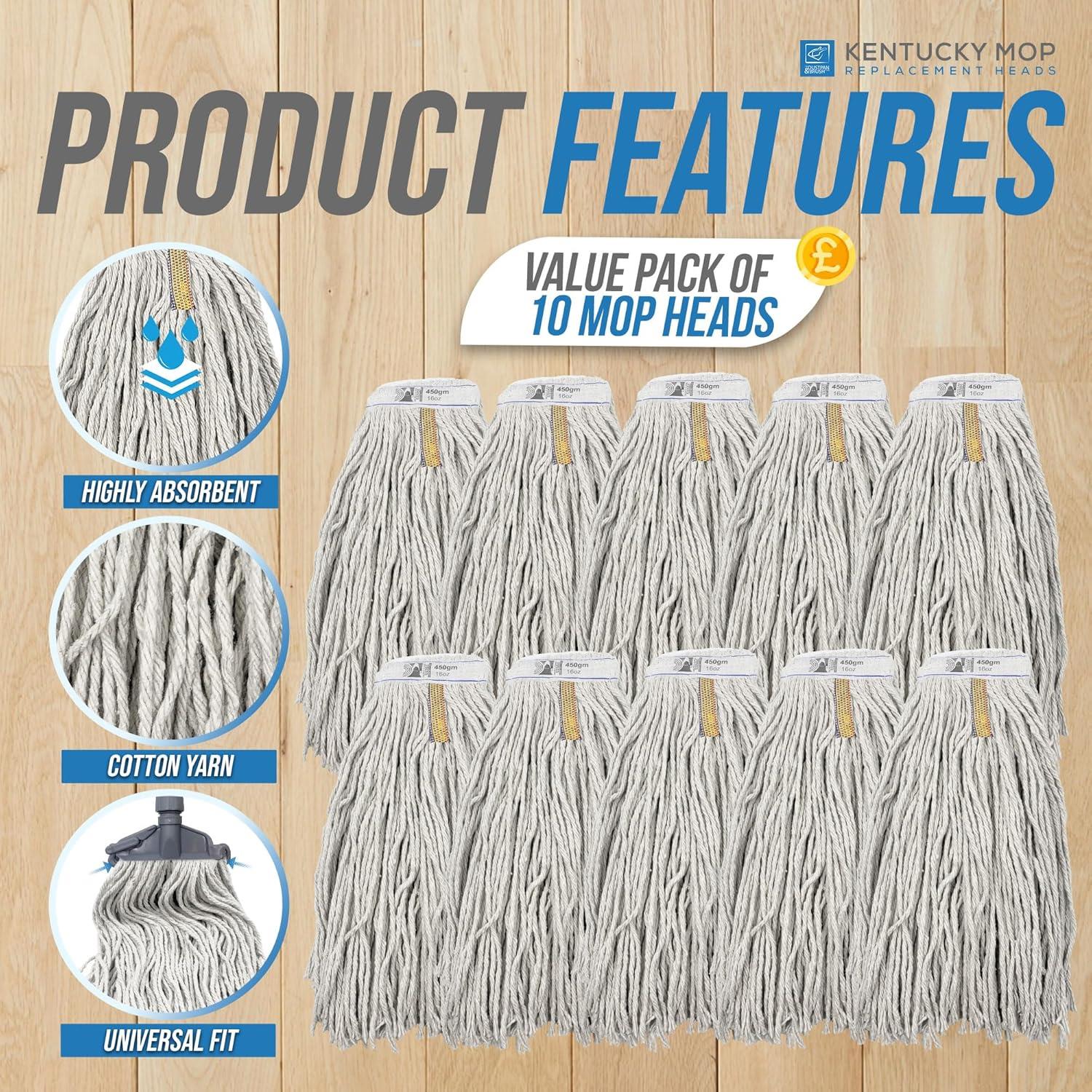 Kentucky Mop Head - Pack of 10 - The Dustpan and Brush Store