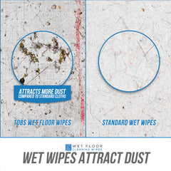 60 Wet Floor Cleaning Wipes - 3 Packs of 20