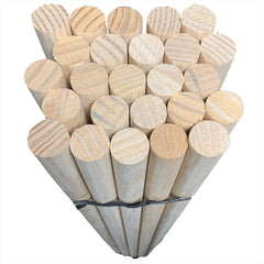 15/16" (23-24mm) Wooden Handles 4ft (120cm) - Pack of 25