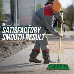 14" Poly Broom with Metal Bracket and Handle