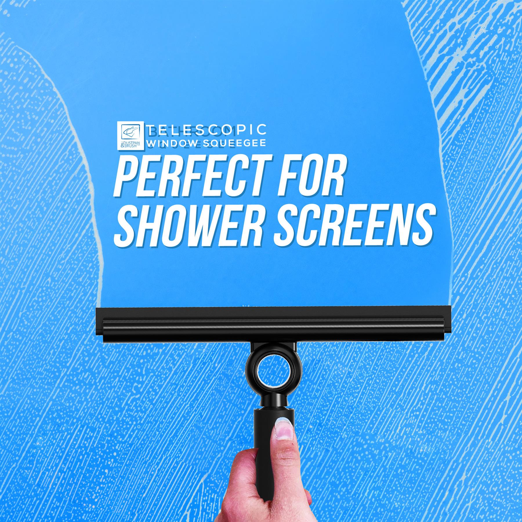 Squeegee with Telescopic Handle and Rotatable Head - The Dustpan and Brush Store