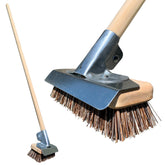 Super Heavy Duty Deck Scrub Metal Scraper Weeding Brush for Decking Paving Patio - The Dustpan and Brush Store