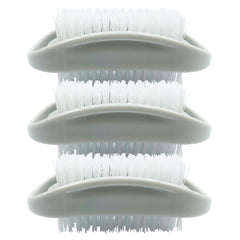 Silver Plastic Nail Brush - Pack of 3