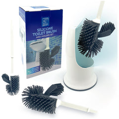 Silicone Toilet Brush Set with Spare Brush Head