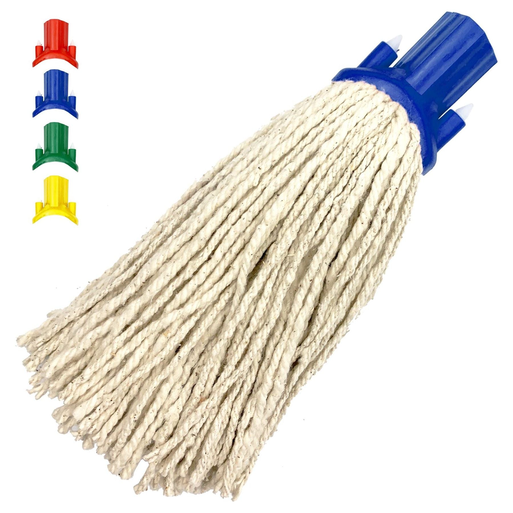 Colour Coded Blue Cotton Mop Head 12PY - Pack of 5 - The Dustpan and Brush Store