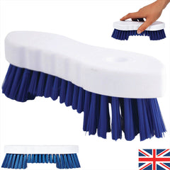 Blue Scrubbing Brush Food Hygiene Stiff Double Winged Floor Scrub Hand Deck Brush