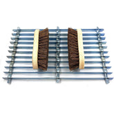 Newman and Cole Galvanised Boot Matt Scraper with 2 Brushes