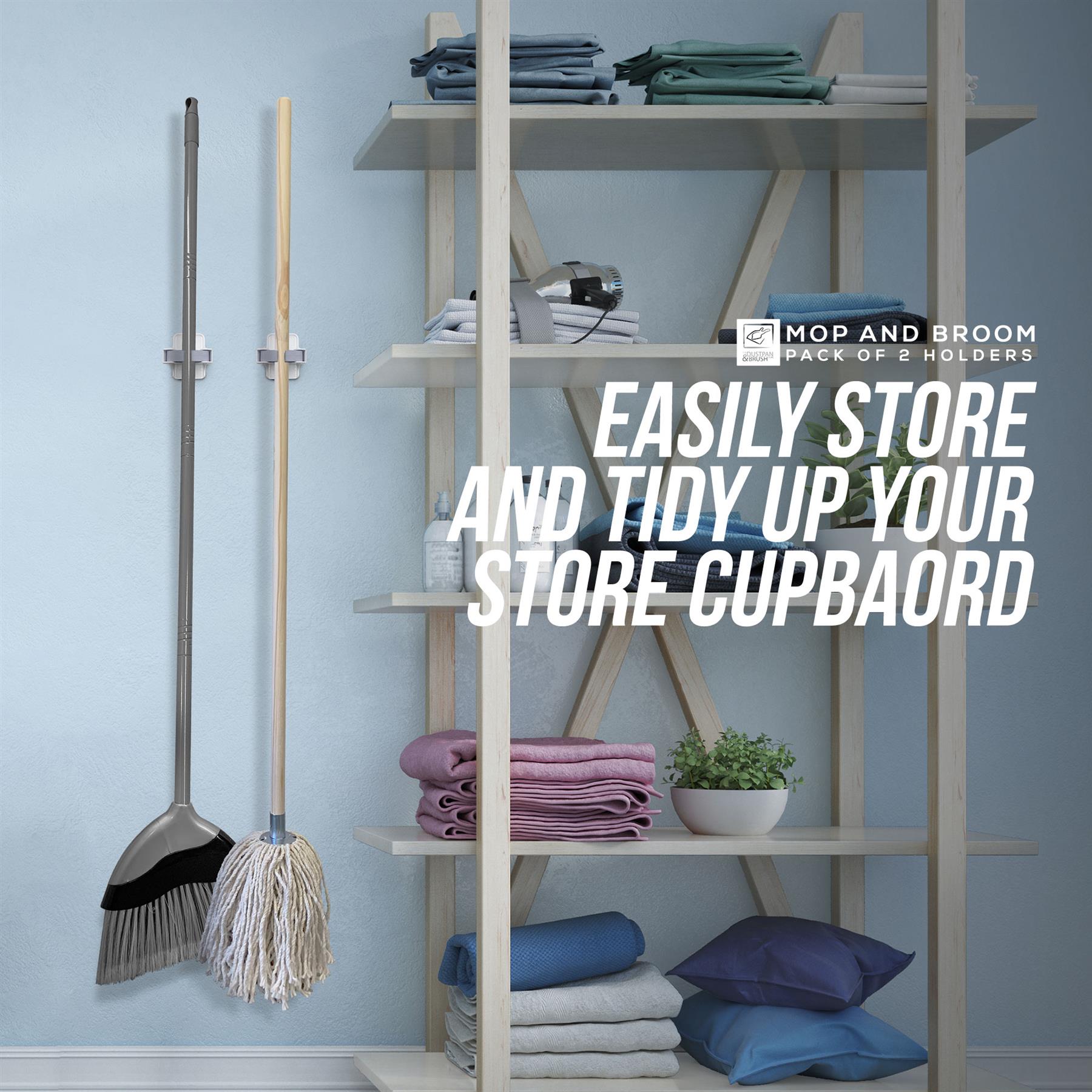 Broom & Mop Holder - Pack of 2 - The Dustpan and Brush Store